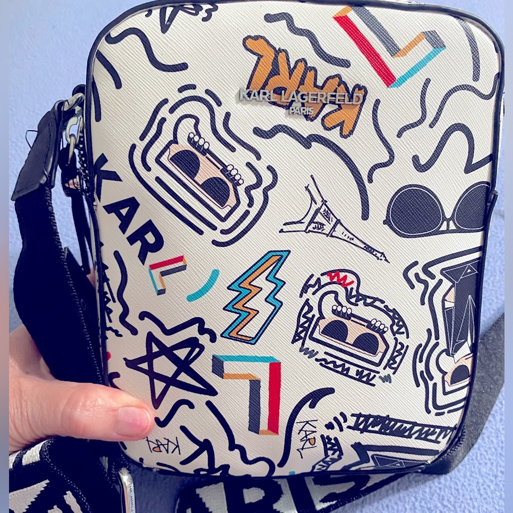 Karl Lagerfeld Multicolor Graphic Crossbody Bag